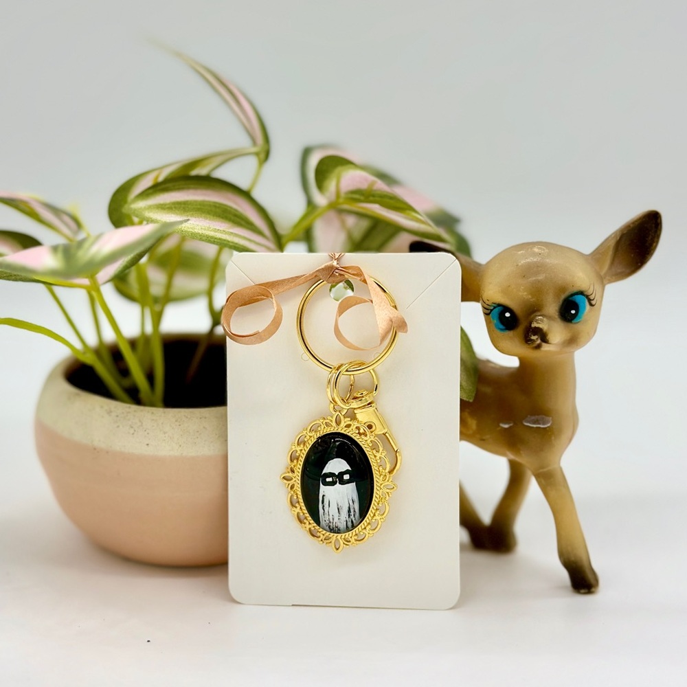 Hand-painted Ghostie Keychain